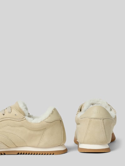 BOSS Low Top Sneaker aus echtem Leder Modell 'CARLYNN' Beige 2