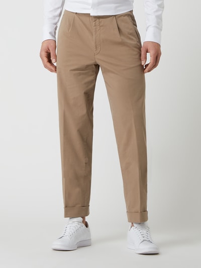 Hiltl Bundfaltenhose mit Stretch-Anteil Modell 'Morello' Hellbraun 4