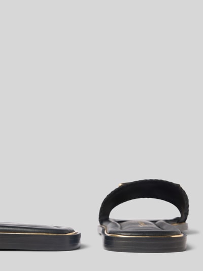 Tamaris Slippers met labeldetail Zwart - 2