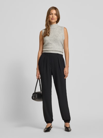 GUIDO MARIA KRETSCHMER WOMAN Spodnie materiałowe o kroju relaxed fit z kontrafałdami model ‘Nele’ Czarny 1
