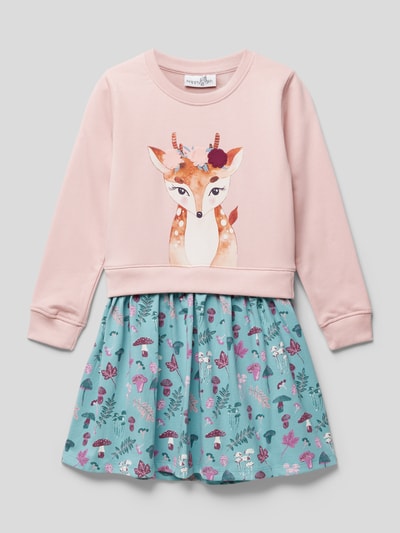 Happy Girls Knielanges Kleid mit Motiv-Print Altrosa 1