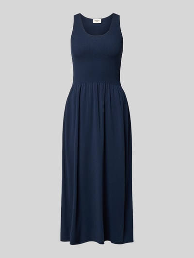 Productfoto, donkerblauw A-lijn tricotjurk uit viscosemix model 'CALIBRI' van Weekend Max Mara voor dames