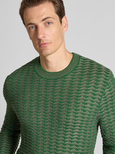 ARMANI EXCHANGE Wollen pullover met structuurmotief Groen - 3