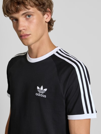 adidas Originals T-shirt met labelstitching en ronde hals Zwart - 3