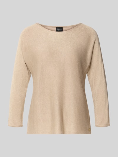 s.Oliver BLACK LABEL Pullover met glanzende look Beige - 1