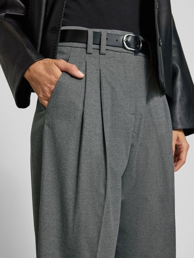 Raffaello Rossi Spodnie materiałowe o skróconym kroju balloon fit model ‘MAYLA’ Średnioszary melanż 3