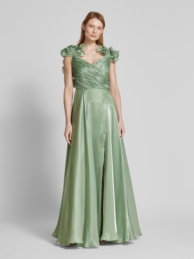 Unique Abendkleid mit gelegten Falten Mint 4