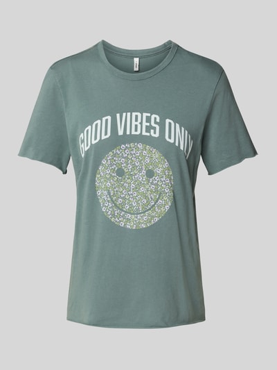 Only Regular Fit T-Shirt aus reiner Baumwolle Modell 'LISA' Schilf 2