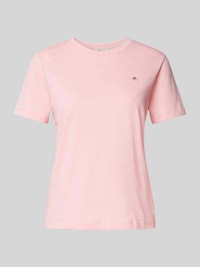 Gant T-Shirt mit Label-Print Pink 2