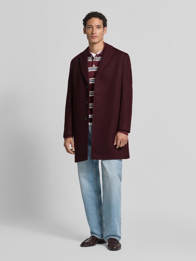 MCNEAL Relaxed Fit Mantel aus reiner Baumwolle Bordeaux 1