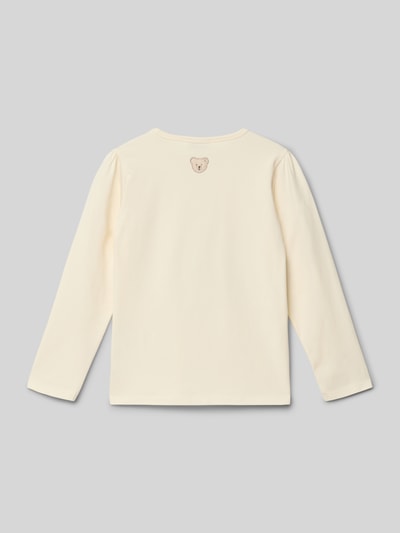 Steiff Langarmshirt mit Motiv-Print und Rundhalsausschnitt Ecru 3