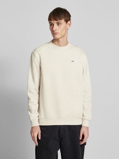 Tommy Jeans Sweatshirt mit Label-Stitching Beige 4