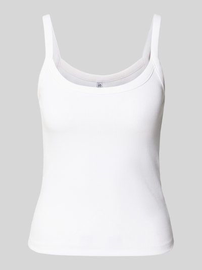 Produktfoto, Slim Fit Tank Top aus Bio-Baumwoll-Mix Modell 'MAY' von Pieces, Optik: Unifarben, U-Ausschnitt, Feinripp-Struktur