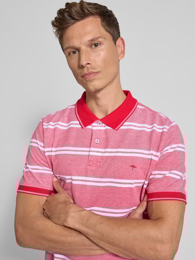 Fynch-Hatton Regular Fit Poloshirt mit Label-Stitching Rot 3