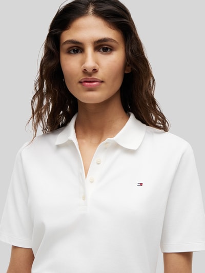Tommy Hilfiger Regular Fit Poloshirts aus Baumwoll-Mix Ecru 3