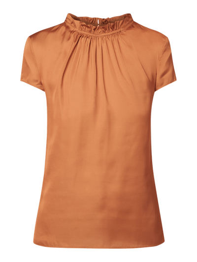 Jake*s Collection Blusenshirt aus Satin Cognac 2