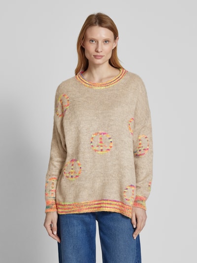 miss goodlife Oversized Strickpullover mit gerippten Abschlüssen Sand 4