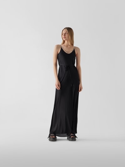 Rabanne Maxikleid mit Zier-Applikation Black 1