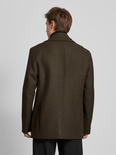 BOSS Trenchcoat met reverskraag, model 'Clay' Middenbruin - 5