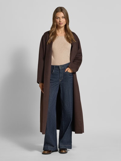 Marc O'Polo Slim Fit Langarmshirt aus reiner Baumwolle Stein 1