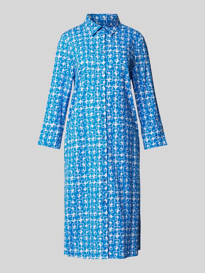 ROBE LÉGÈRE Midikleid mit grafischem Muster Bleu 2