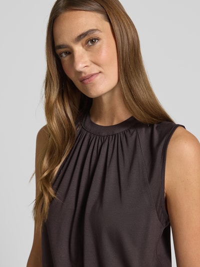 OPUS Top met plooien, model 'Iraffi' Donkerbruin - 3