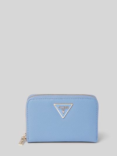 Guess Portemonnaie mit Logo-Applikation Modell 'LAUREL' Blau 1