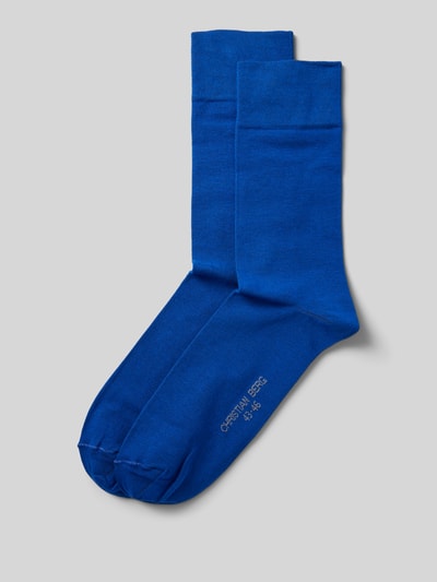 Christian Berg Men Socken mit Label-Detail Royal 1