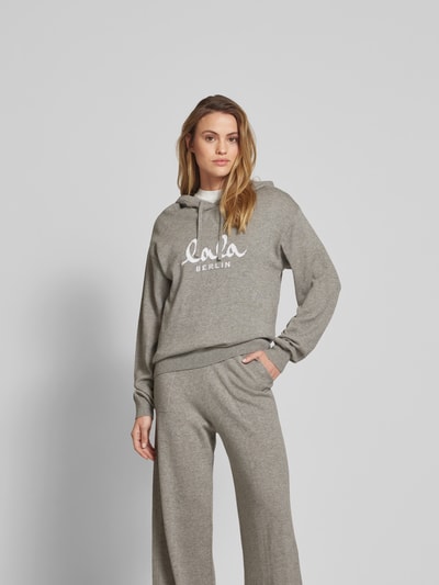 Lala Berlin Oversized Hoodie mit Woll-Anteil Mittelgrau 4