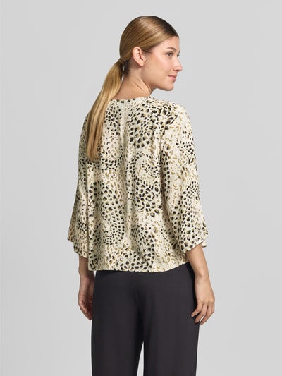 s.Oliver BLACK LABEL Relaxed fit blouse met korte mouwen van pure viscose Lindegroen - 5