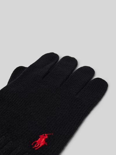 Polo Ralph Lauren Fingerhandschuhe aus reiner Wolle Black 3