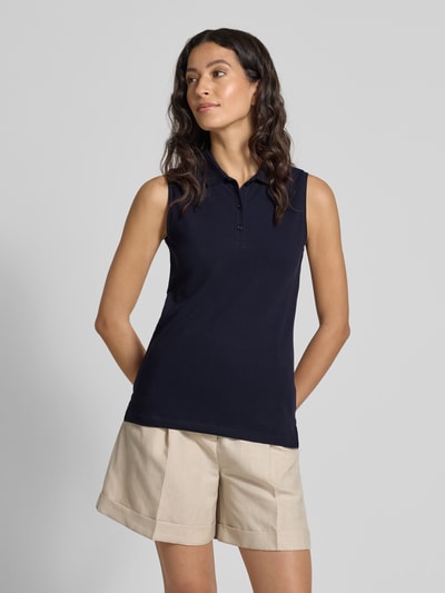 Christian Berg Woman Tanktop met polokraag Donkerblauw - 4