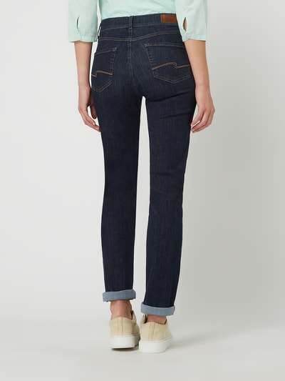 Angels Straight fit jeans met stretch, model 'Cici' Donkerblauw - 5