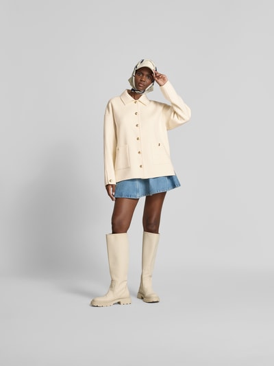 Anine Bing Regular Fit Jacke mit Pattentaschen Offwhite 1