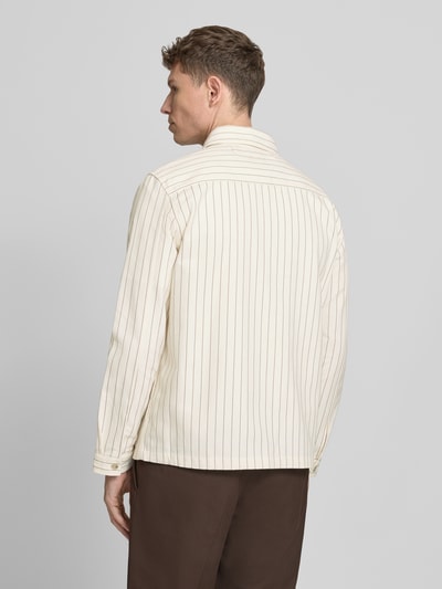 HUGO Oversized Hemdjacke aus reiner Baumwolle Modell 'EPOLDO' Offwhite 5