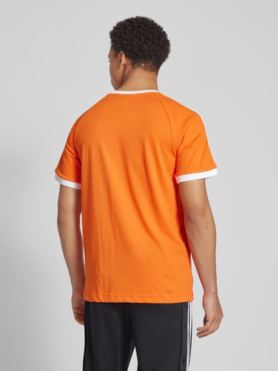 adidas Originals T-shirt met labelstitching Oranje - 5