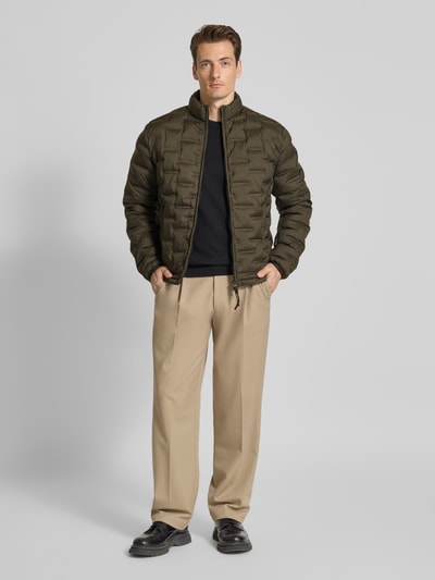 Cinque Gewatteerd jack met opstaande kraag, model 'SURF' Zwart - 1