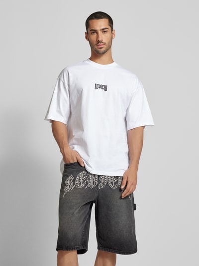 REVIEW T-shirt z nadrukiem z logo Biały 4