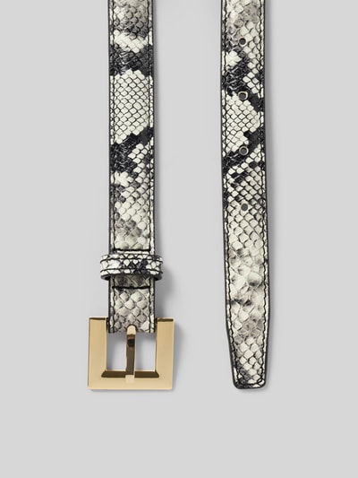 Produktfoto, Gürtel mit Dornschließe von Anine Bing aus schmalem Damen Gürtel mit Allover-Schlangenmuster, metallic Dornschließe, Breite 2 cm