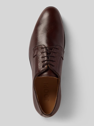 JOOP! SHOES Buty derby ze skóry ze sznurowaniem i detalem z logo Ciemnobrązowy 3