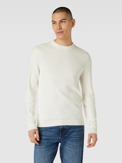 JAKE*S STUDIO MEN Gebreide pullover met ronde hals Ecru - 4