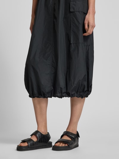 Marc Cain Midikleid mit Knopfleiste Metallic Black 3