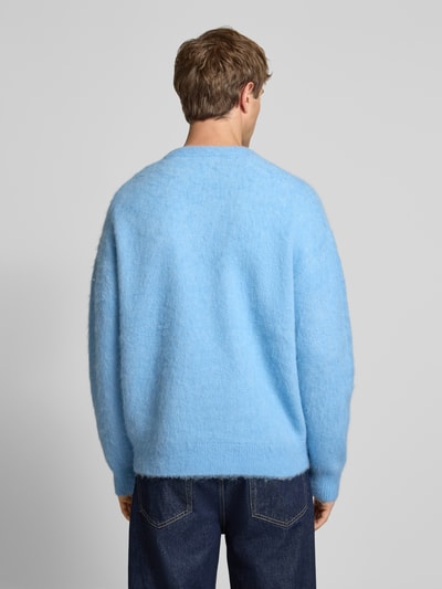 Calvin Klein Jeans Sweter z dzianiny z logo i okrągłym dekoltem Jasnoniebieski 5