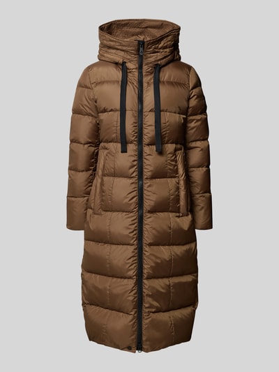 Peuterey Gewatteerde lange jas met steekzakken, model 'NUNKI' Camel - 2