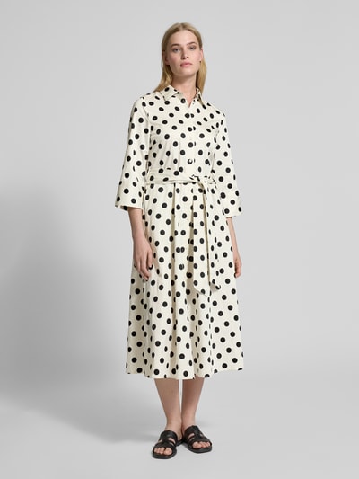Christian Berg Woman Hemdblusenkleid mit Bindegürtel Offwhite 4