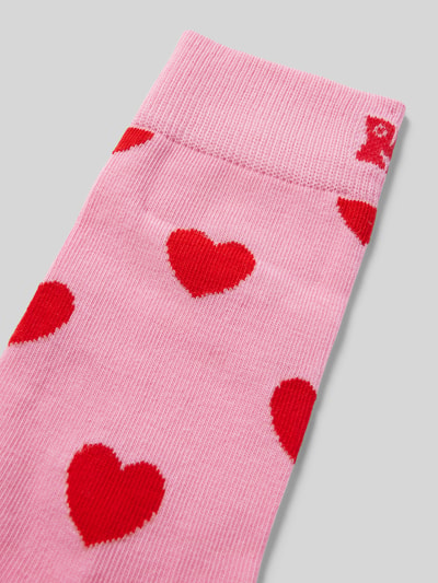 Happy Socks Soccken mit Stretch-Anteil Modell 'Heart' Pink 2