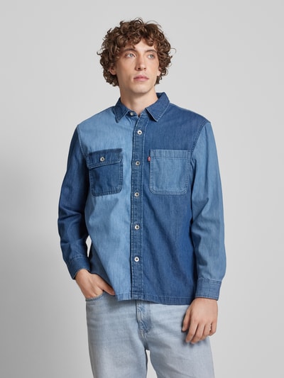 Levi's® Koszula jeansowa o kroju regular fit z kieszeniami na piersi Jeansowy niebieski 4