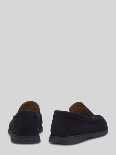 BOSS Loafersy z bydlęcej skóry welurowej Ciemnoniebieski 3