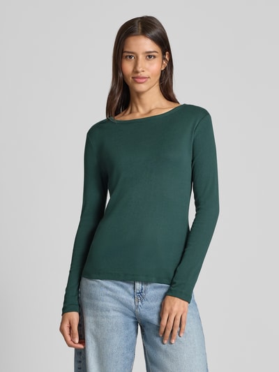 s.Oliver RED LABEL Slim Fit Langarmshirt aus reiner Baumwolle Dunkelgruen 4
