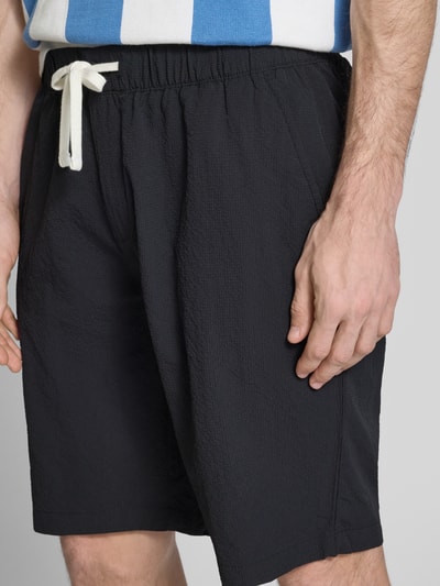 MCNEAL Korte regular fit broek met structuurmotief Marineblauw - 3